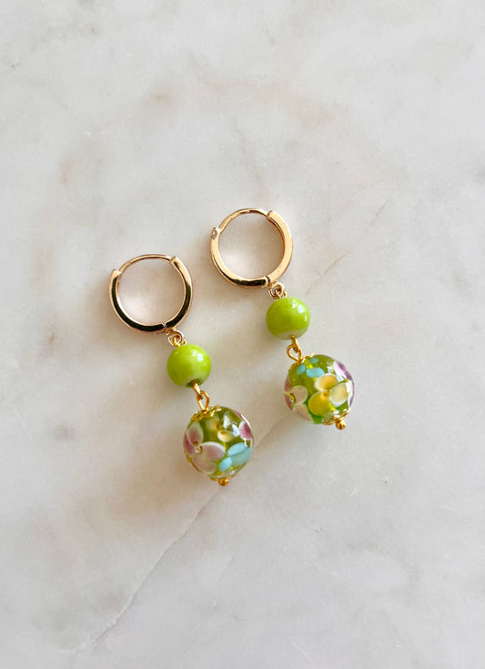 Maisie - glass bead earring