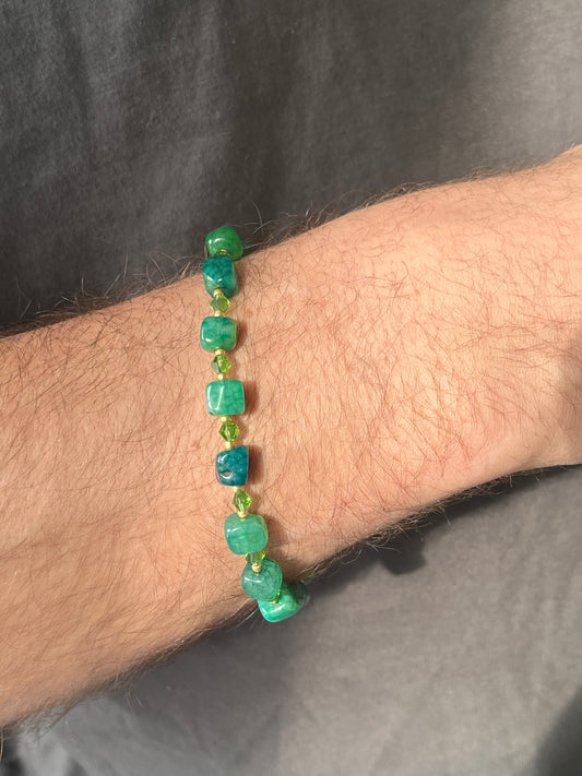 Dragon veins gemstone bracelet