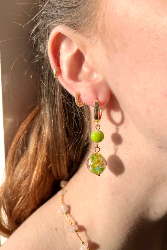 Maisie - glass bead earring