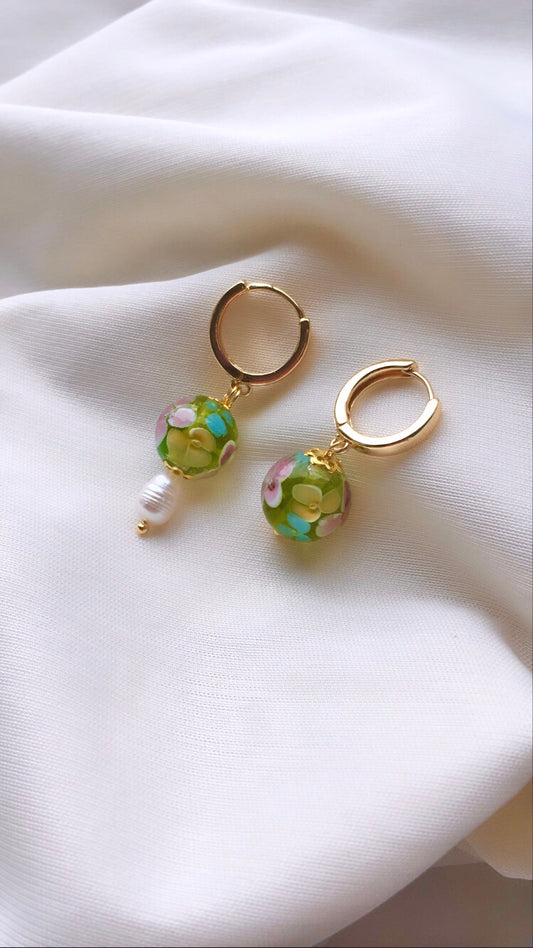 Chloe - glass bead earrings