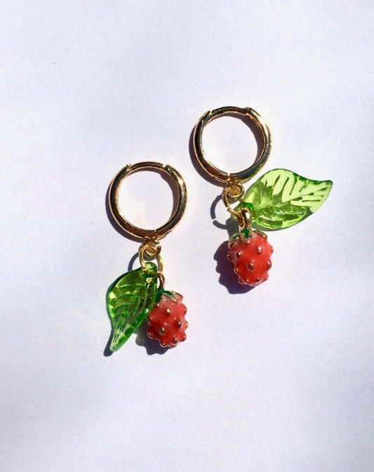 Strawberry sorbet - earrings